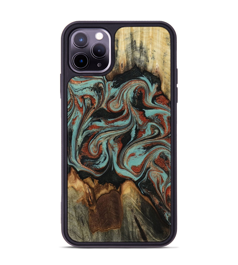 iPhone 11 Pro Max Wood Phone Case - Tim (Green, 818052)