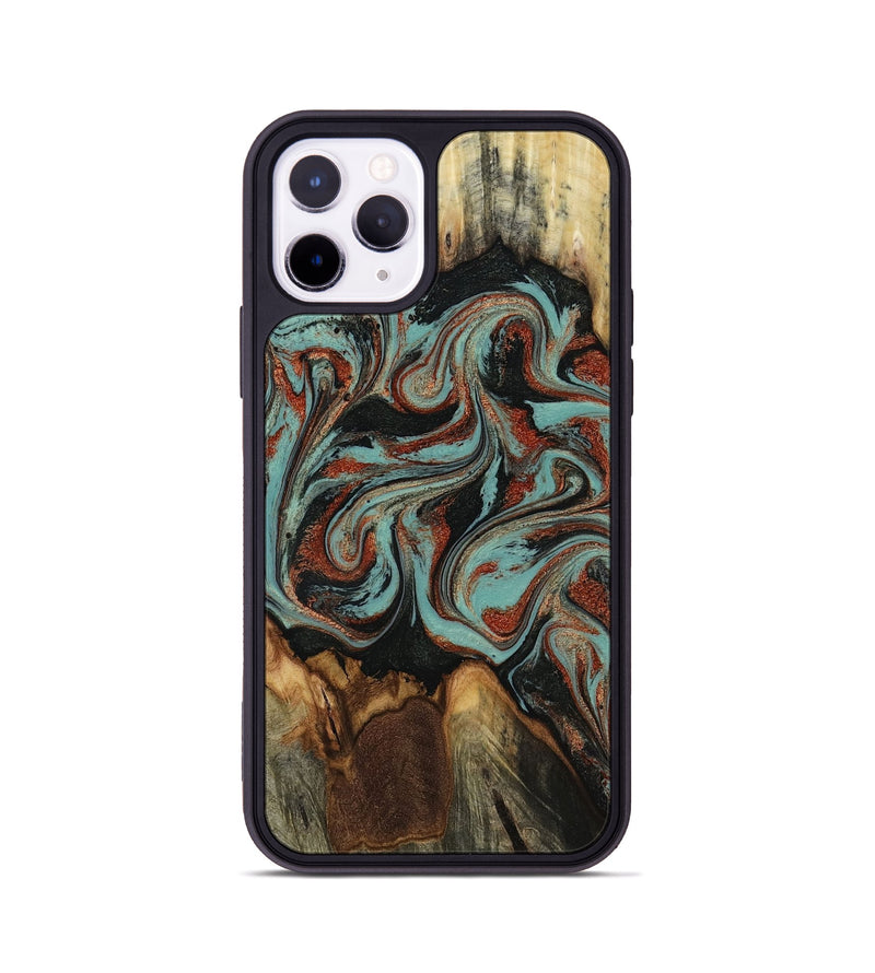 iPhone 11 Pro Wood Phone Case - Tim (Green, 818052)