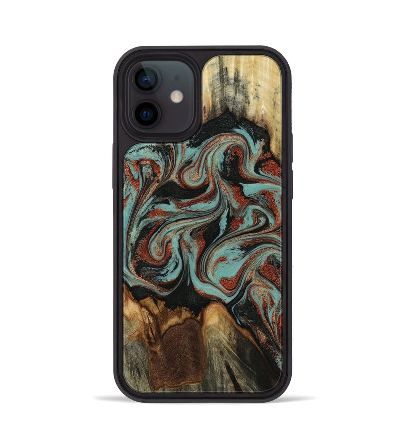 iPhone 12 Wood Phone Case - Tim (Green, 818052)