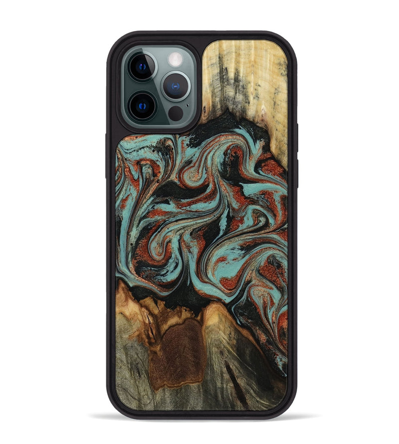 iPhone 12 Pro Max Wood Phone Case - Tim (Green, 818052)