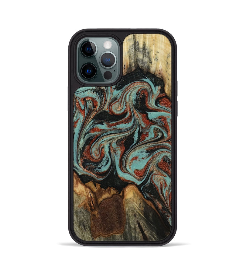 iPhone 12 Pro Wood Phone Case - Tim (Green, 818052)