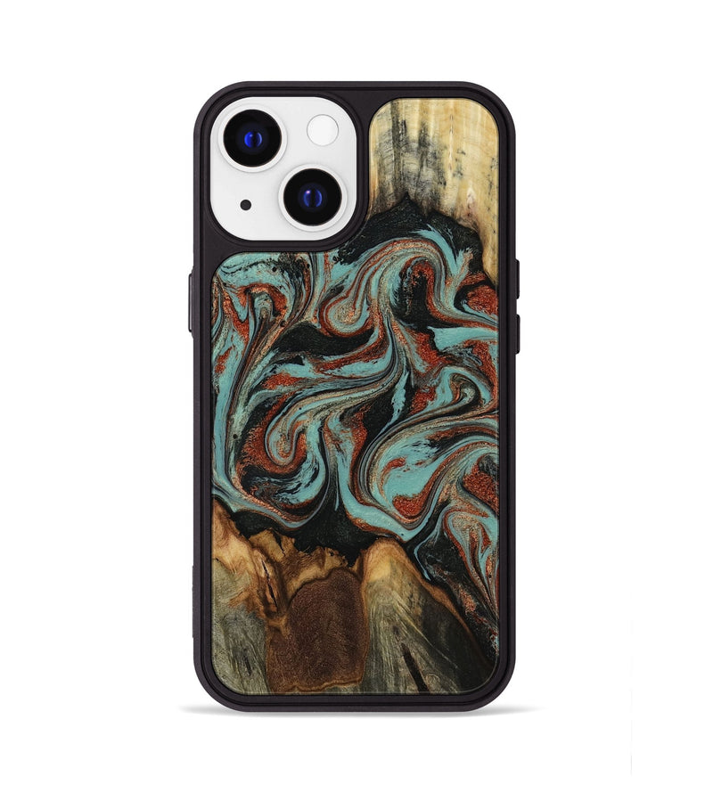 iPhone 13 Wood Phone Case - Tim (Green, 818052)