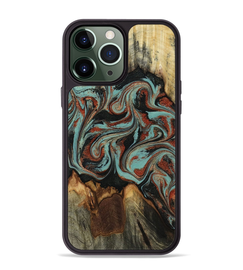 iPhone 13 Pro Max Wood Phone Case - Tim (Green, 818052)