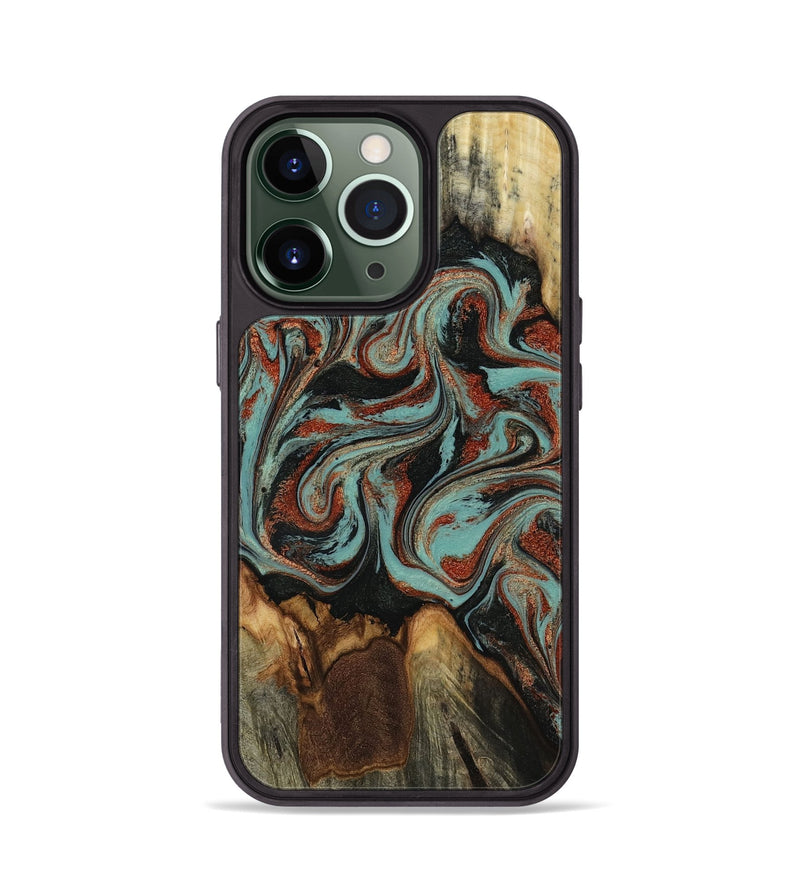 iPhone 13 Pro Wood Phone Case - Tim (Green, 818052)
