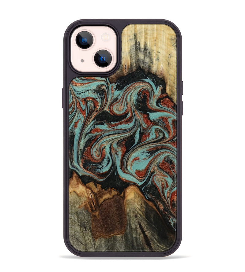 iPhone 14 Plus Wood Phone Case - Tim (Green, 818052)