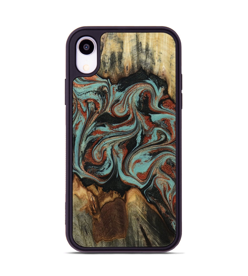 iPhone Xr Wood Phone Case - Tim (Green, 818052)