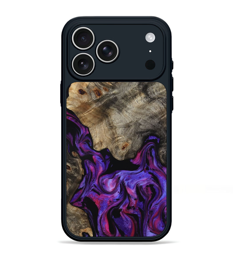 iPhone 17 Pro Max Wood Phone Case - Earline (Purple, 818056)