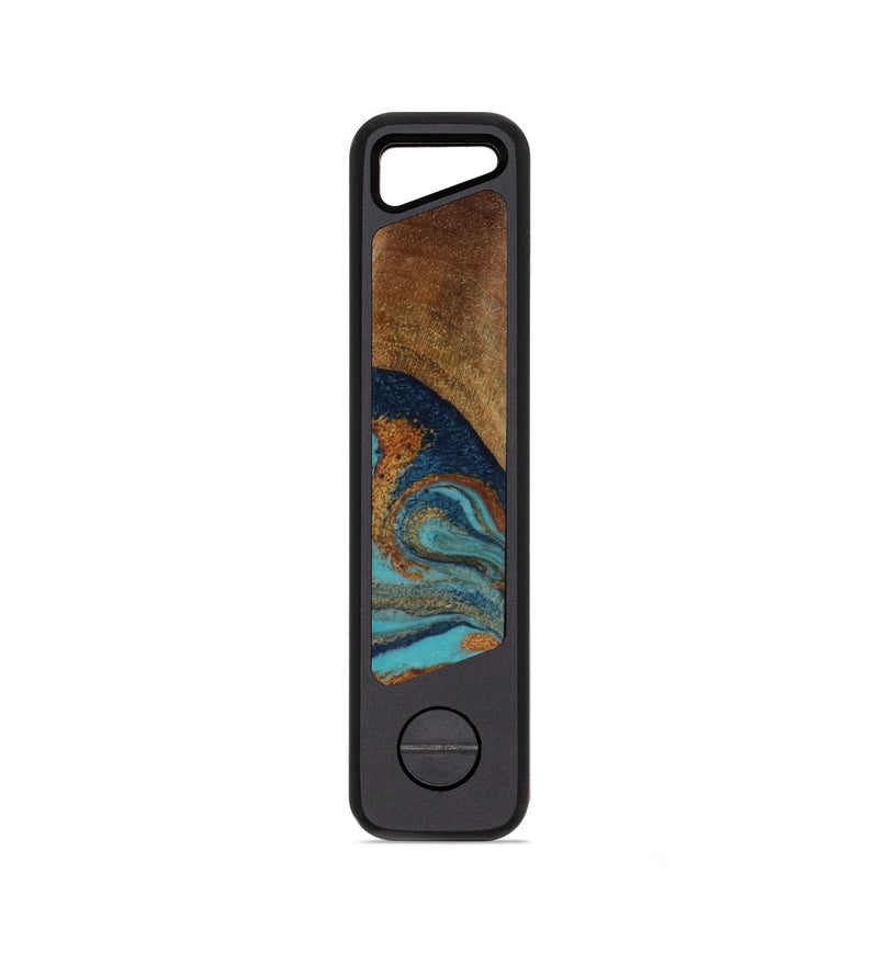 EDC Wood KeyHolder - Olivia (Teal & Gold, 818114)