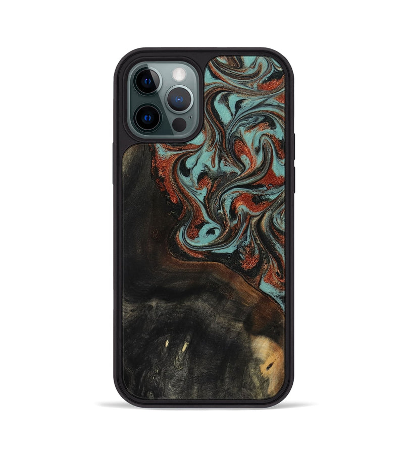 iPhone 12 Pro Wood Phone Case - Lora (Green, 818124)