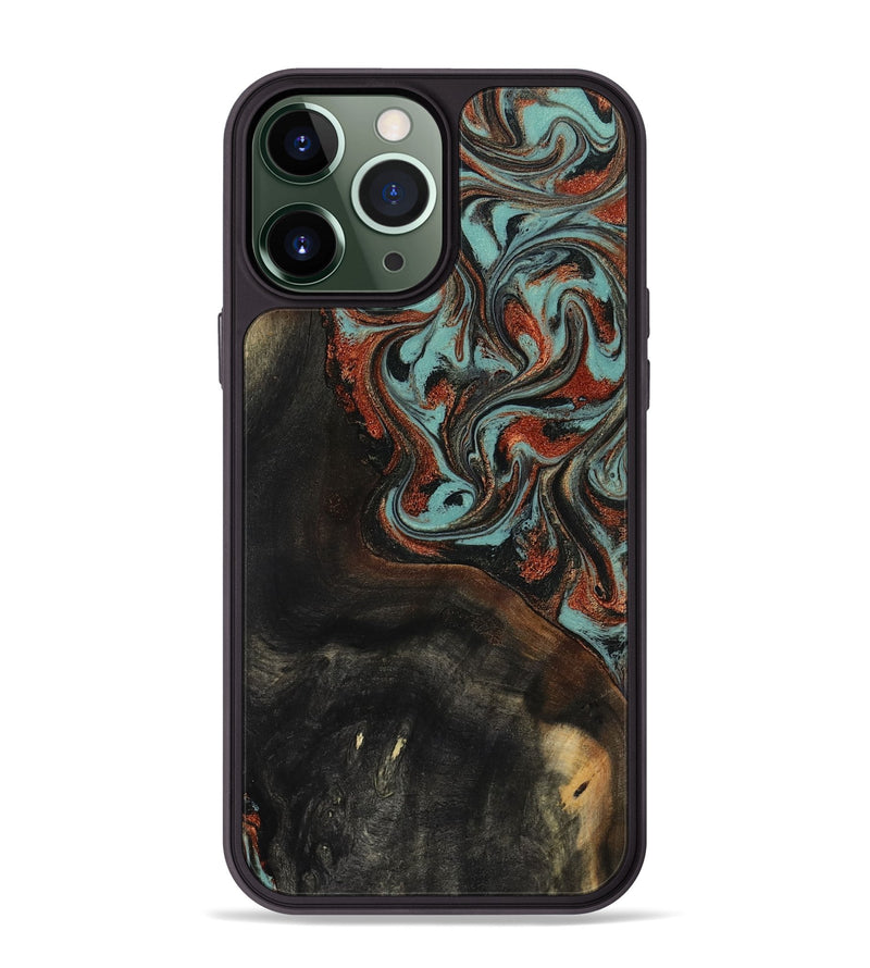 iPhone 13 Pro Max Wood Phone Case - Lora (Green, 818124)