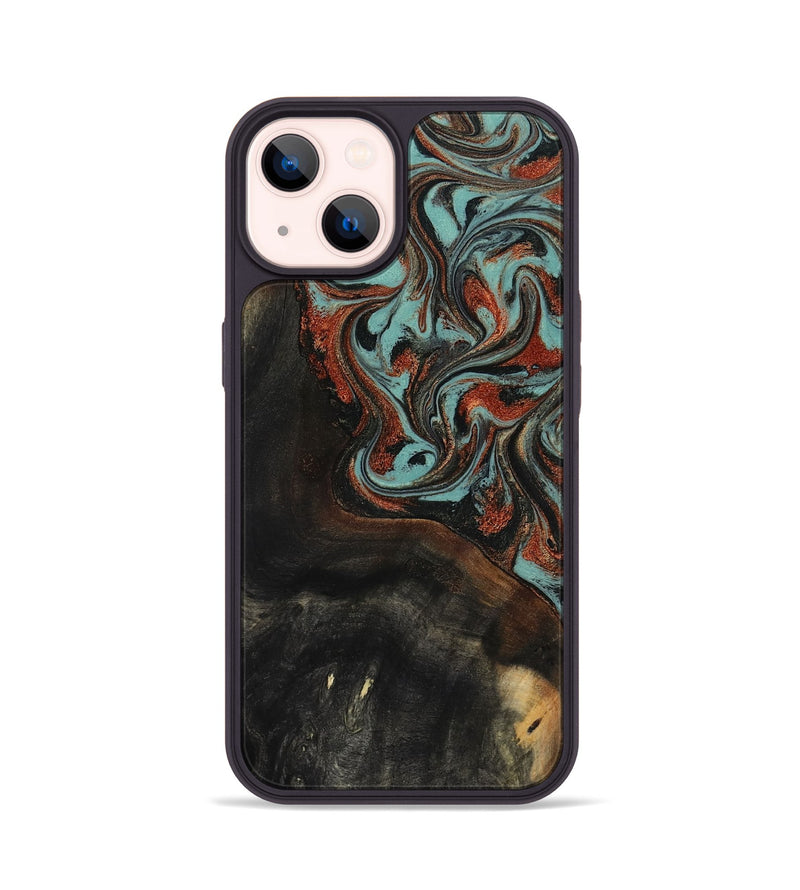 iPhone 14 Wood Phone Case - Lora (Green, 818124)