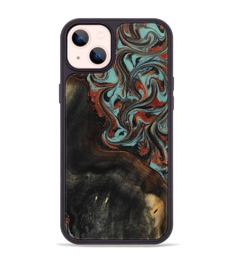 iPhone 14 Plus Wood Phone Case - Lora (Green, 818124)