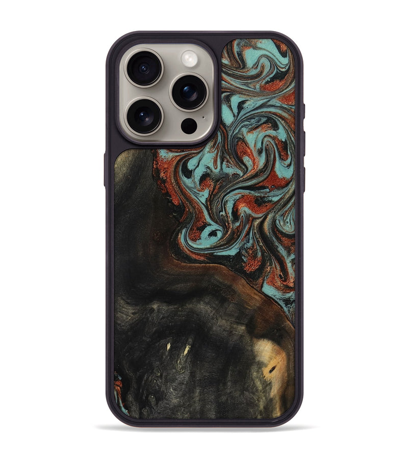 iPhone 15 Pro Max Wood Phone Case - Lora (Green, 818124)