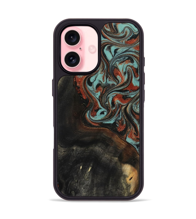 iPhone 16 Wood Phone Case - Lora (Green, 818124)