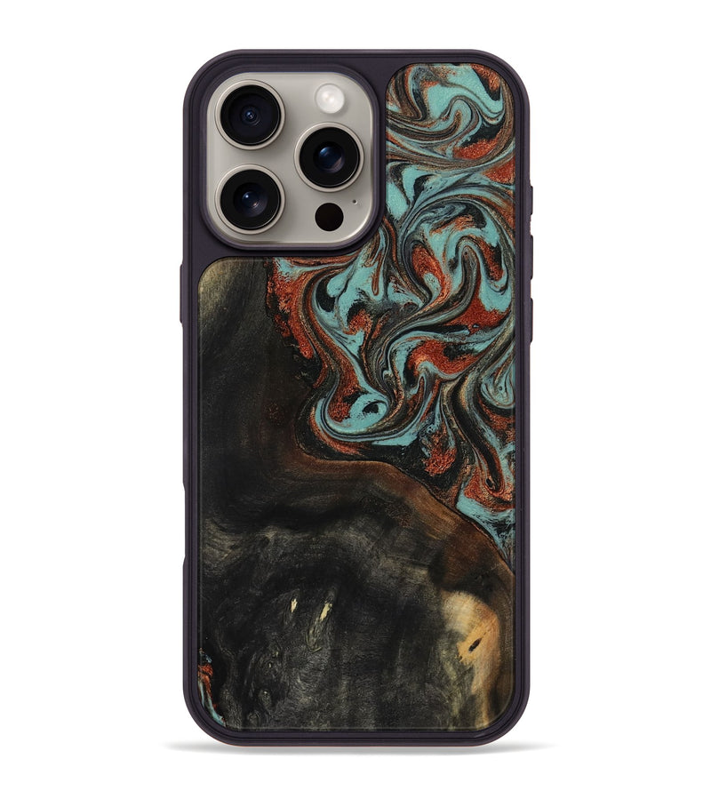 iPhone 16 Pro Max Wood Phone Case - Lora (Green, 818124)