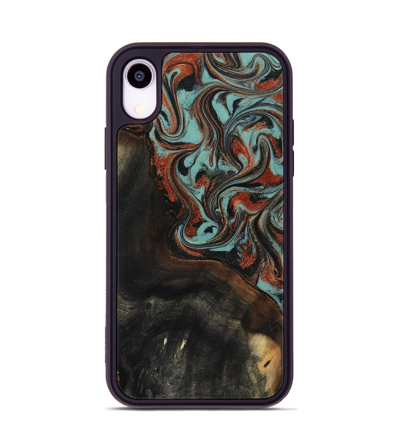 iPhone Xr Wood Phone Case - Lora (Green, 818124)