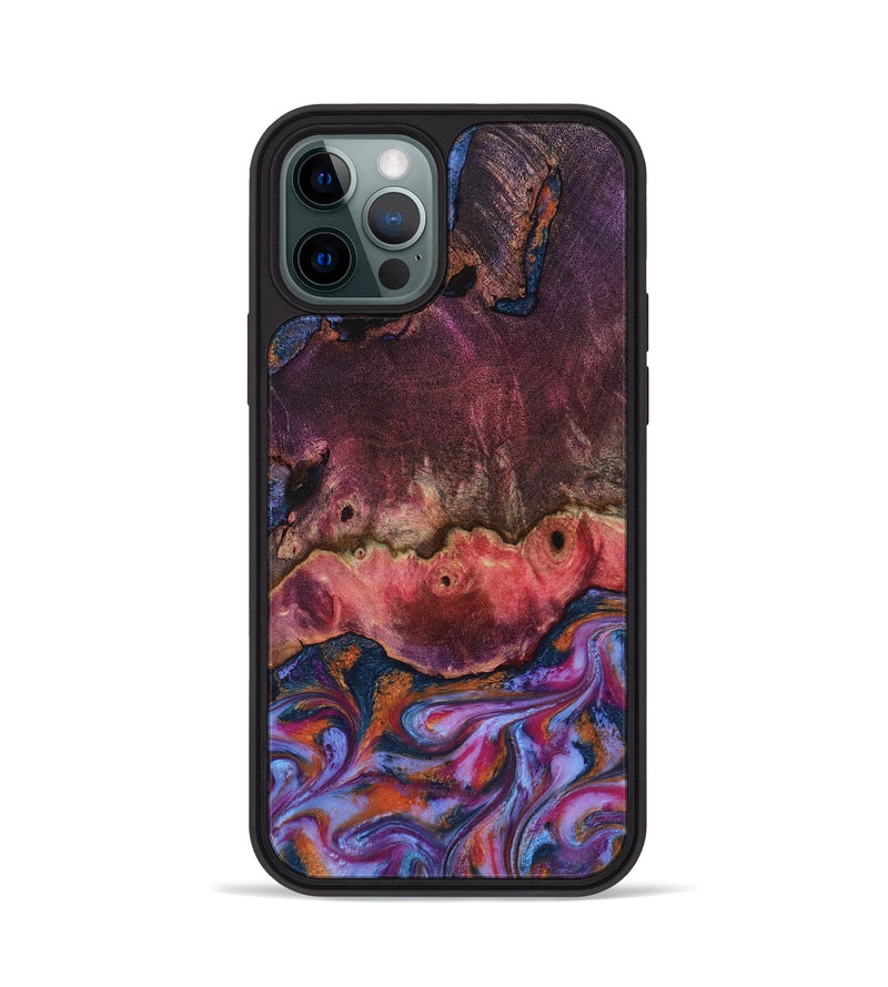 iPhone 12 Pro Wood Phone Case - Jaxson (Blue, 818129)