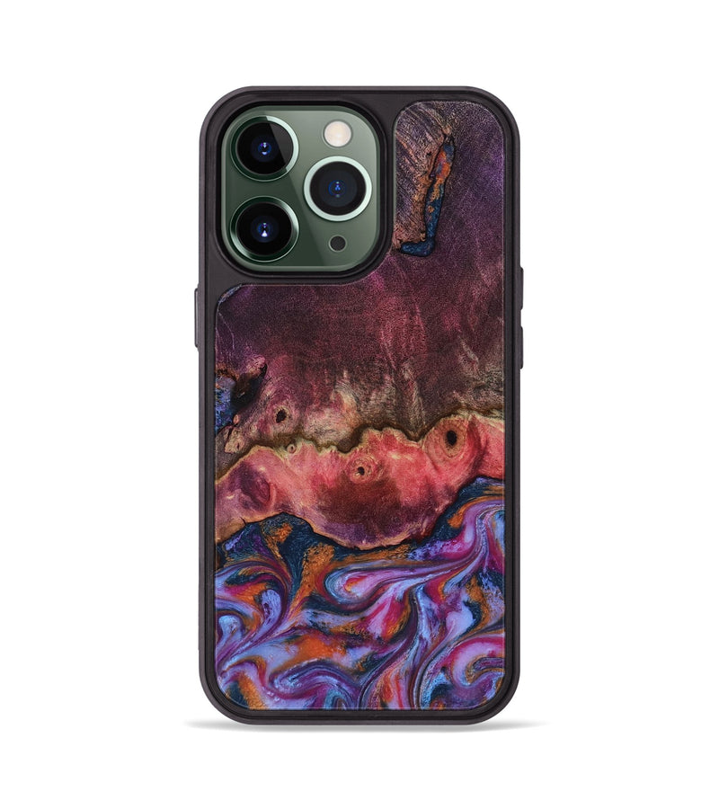 iPhone 13 Pro Wood Phone Case - Jaxson (Blue, 818129)