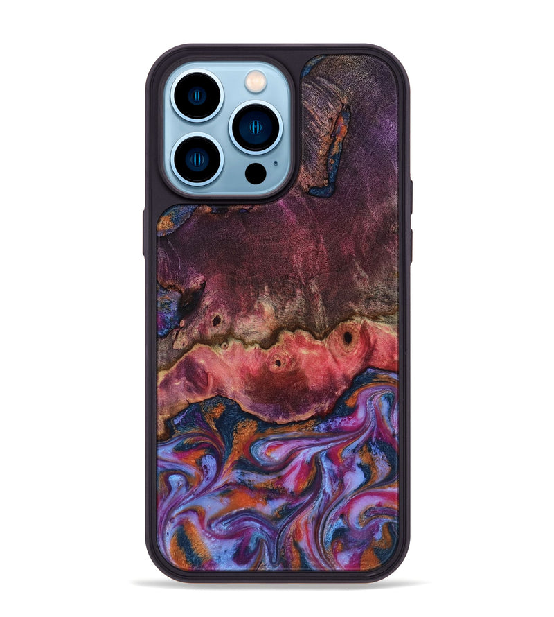 iPhone 14 Pro Max Wood Phone Case - Jaxson (Blue, 818129)