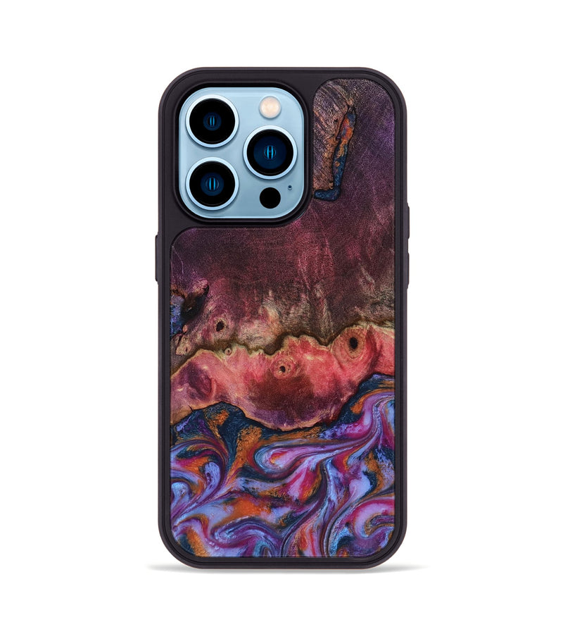 iPhone 14 Pro Wood Phone Case - Jaxson (Blue, 818129)