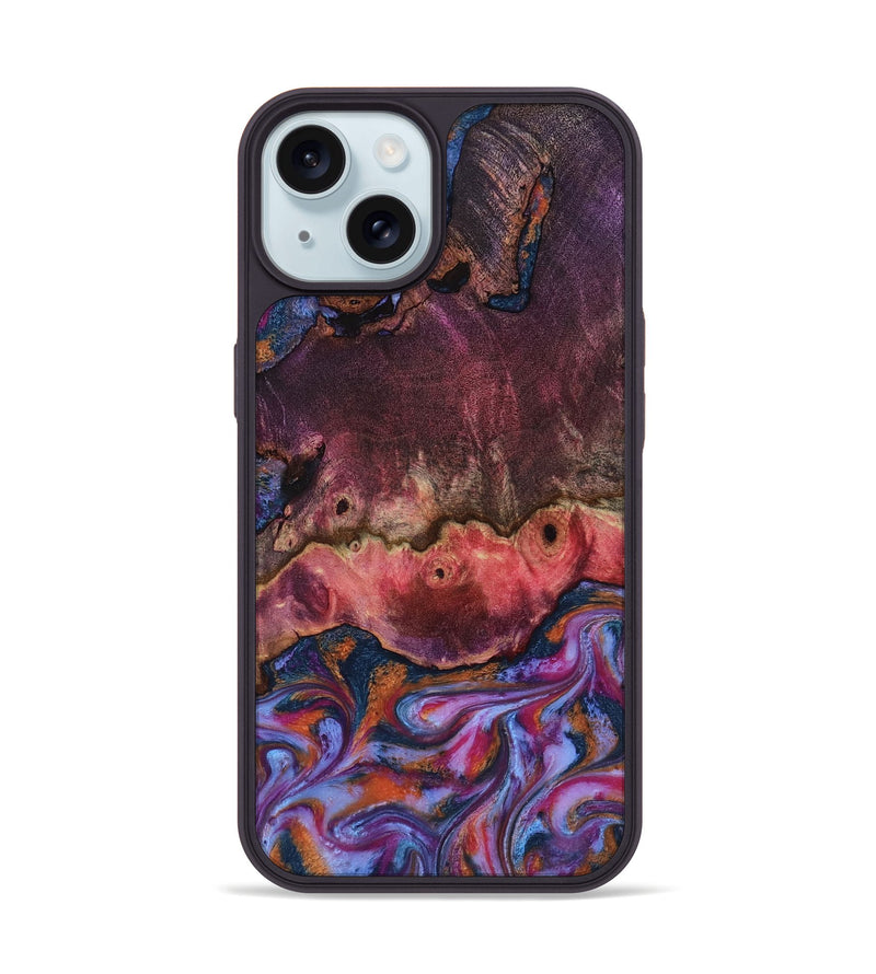 iPhone 15 Wood Phone Case - Jaxson (Blue, 818129)