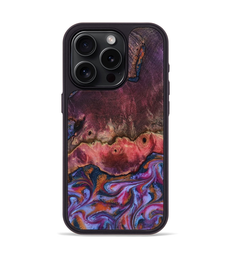 iPhone 15 Pro Wood Phone Case - Jaxson (Blue, 818129)