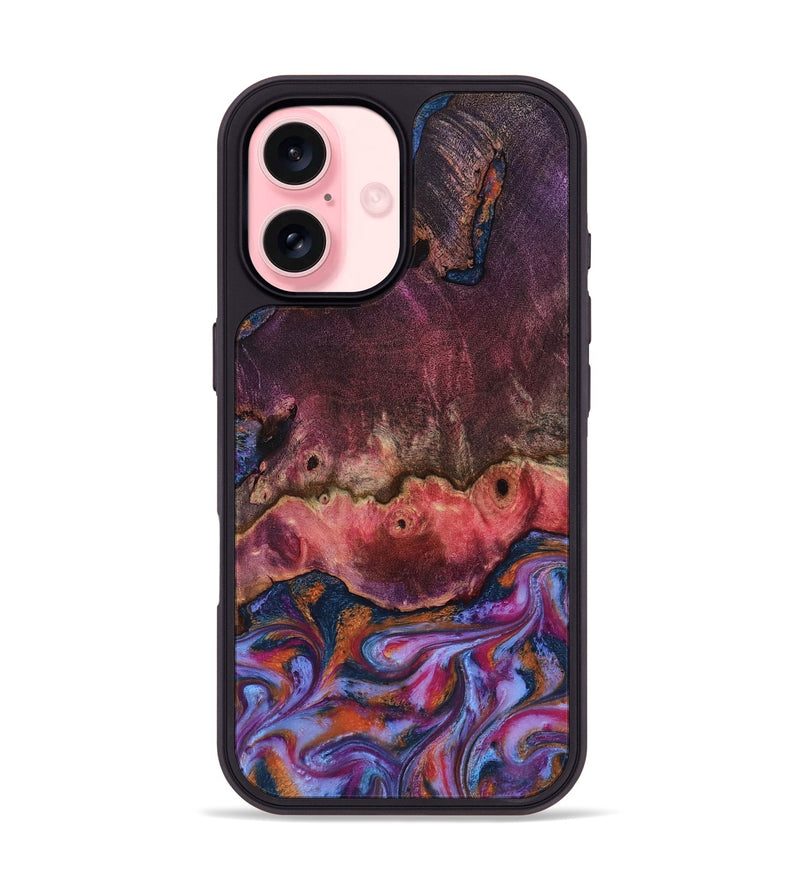 iPhone 16 Wood Phone Case - Jaxson (Blue, 818129)