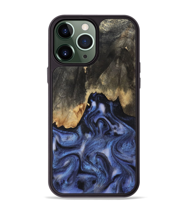 iPhone 13 Pro Max Wood Phone Case - Enrique (Blue, 818130)