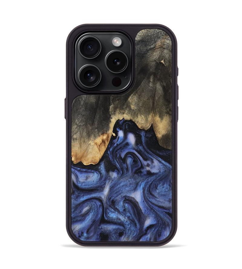 iPhone 15 Pro Wood Phone Case - Enrique (Blue, 818130)