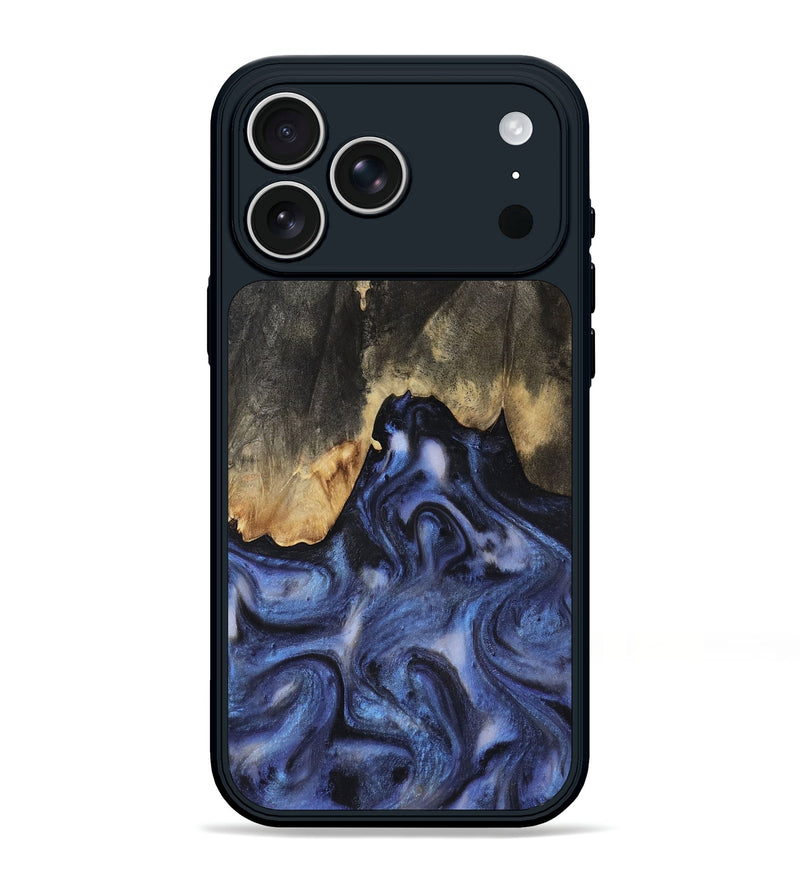 iPhone 17 Pro Max Wood Phone Case - Enrique (Blue, 818130)
