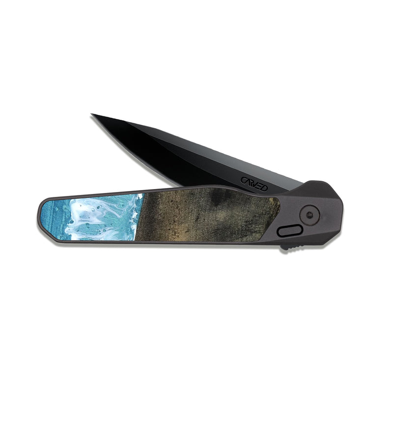 EDC Dark Slate Wood Pocket Knife - Kaylyn (Coastal, 818207)