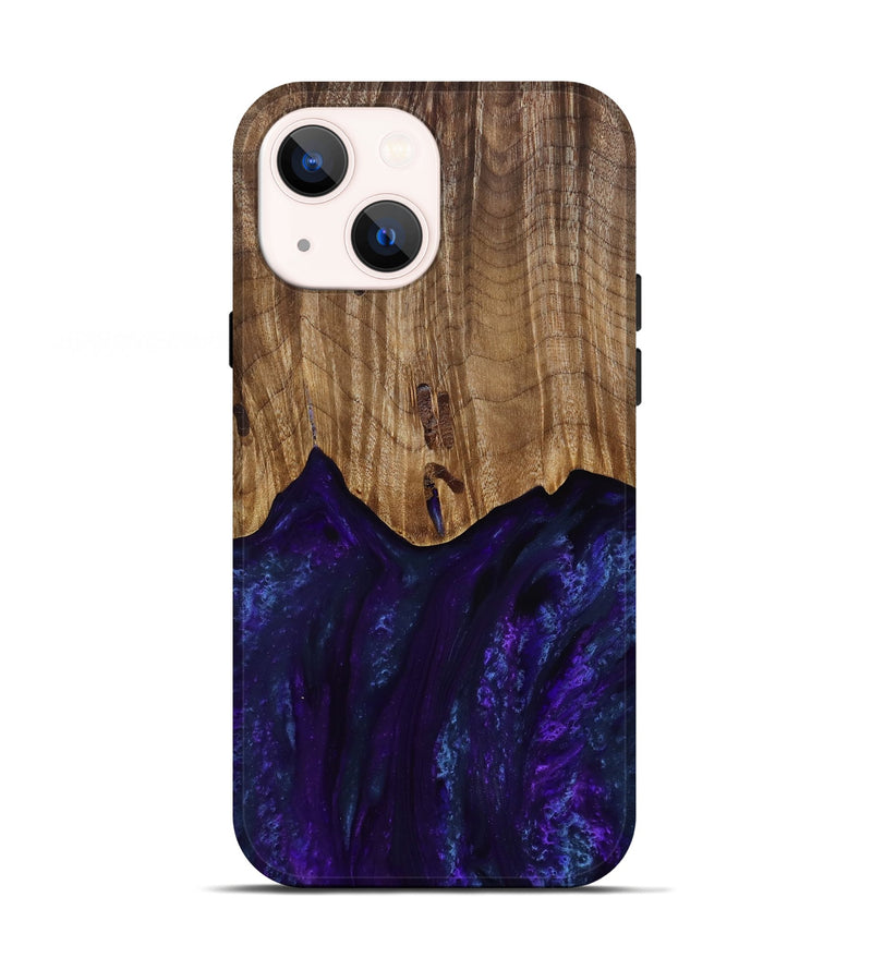 iPhone 13 Wood Live Edge Phone Case - Roscoe (Purple, 818241)