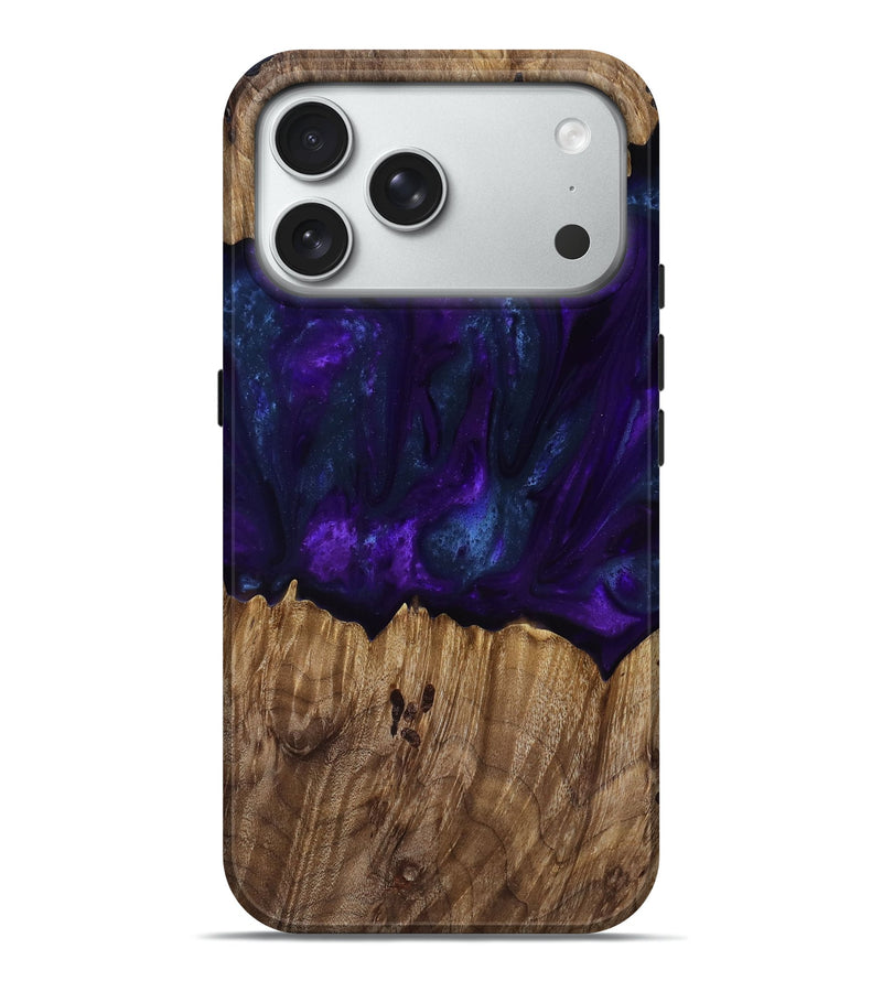 iPhone 18 Pro Max Wood Live Edge Phone Case - Angus (Purple, 818242)