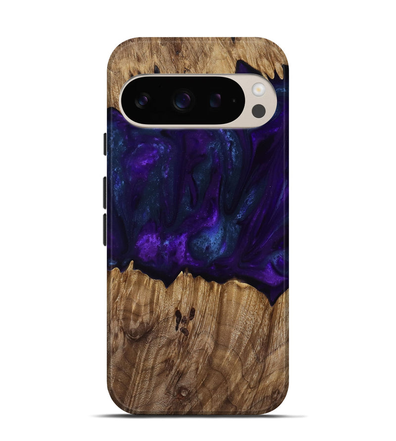Pixel 9 Pro Wood Live Edge Phone Case - Angus (Purple, 818242)