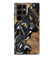 Galaxy S22 Ultra Wood Live Edge Phone Case - Katy (Black & White, 818245)