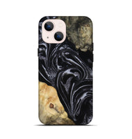 iPhone 13 mini Wood Live Edge Phone Case - Claude (Black & White, 818247)
