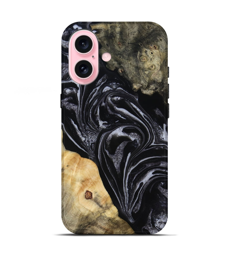 iPhone 17 Wood Live Edge Phone Case - Claude (Black & White, 818247)