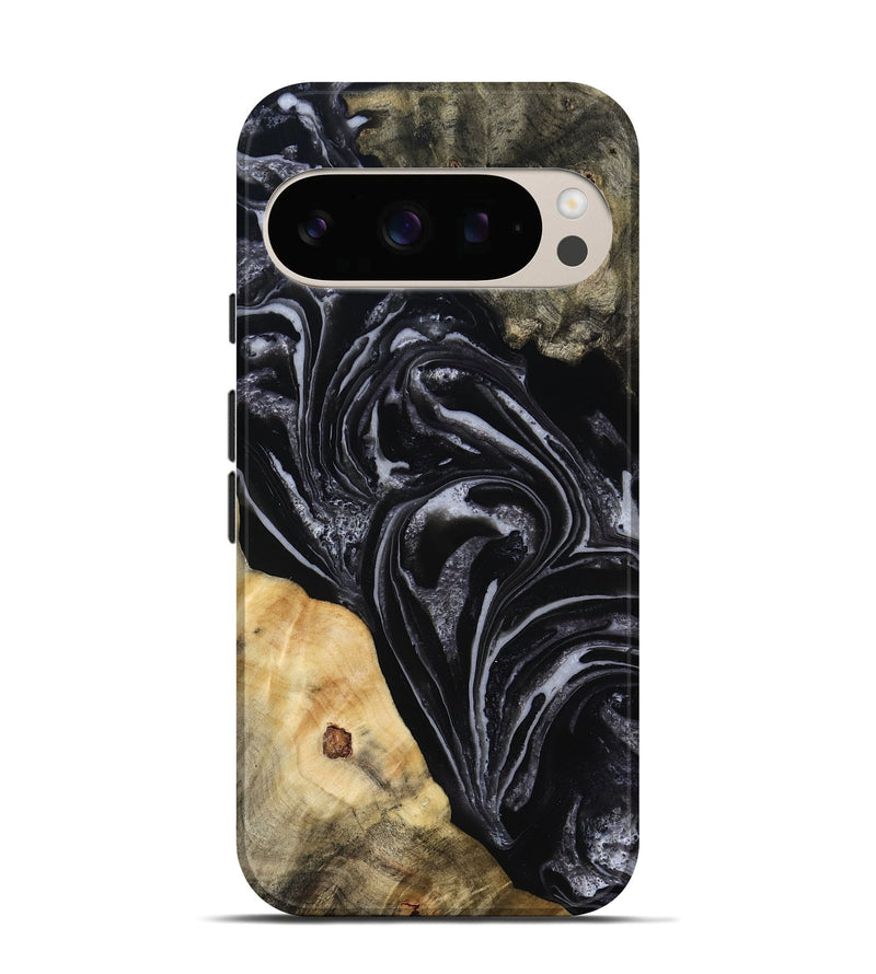 Pixel 10 Wood Live Edge Phone Case - Claude (Black & White, 818247)