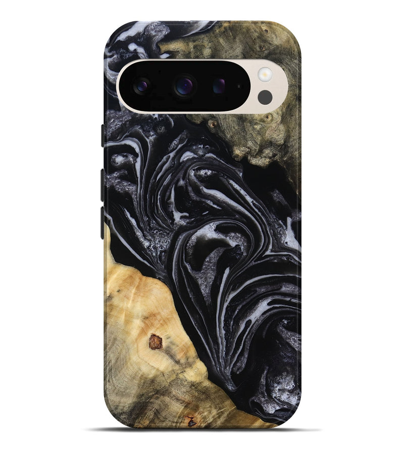 Pixel 10 Pro XL Wood Live Edge Phone Case - Claude (Black & White, 818247)