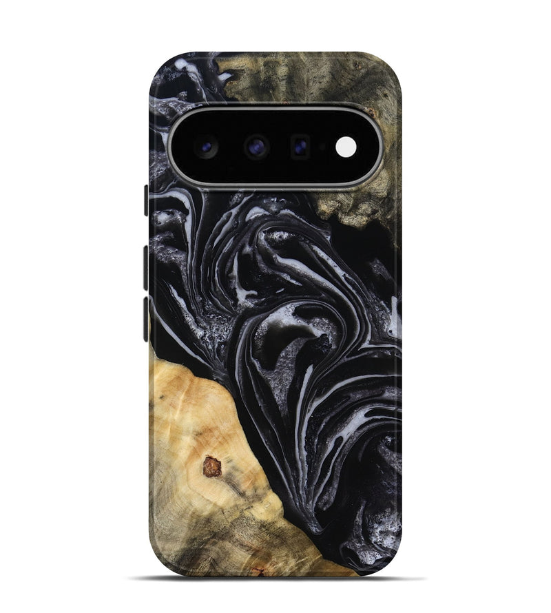 Pixel 11 Pro Wood Live Edge Phone Case - Claude (Black & White, 818247)