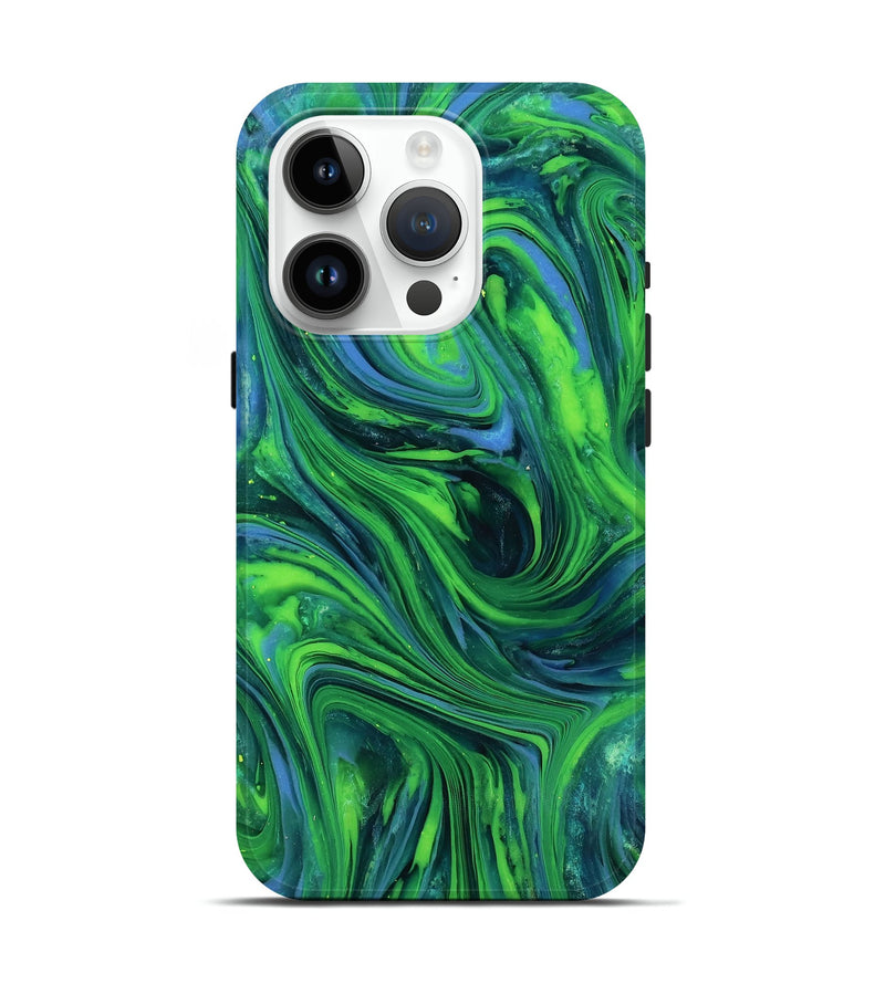 iPhone 15 Pro ResinArt Live Edge Phone Case - Jerome (Neon, 818255)