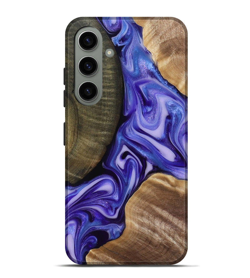 Galaxy S24 Plus Wood Live Edge Phone Case - Mike (Purple, 818256)