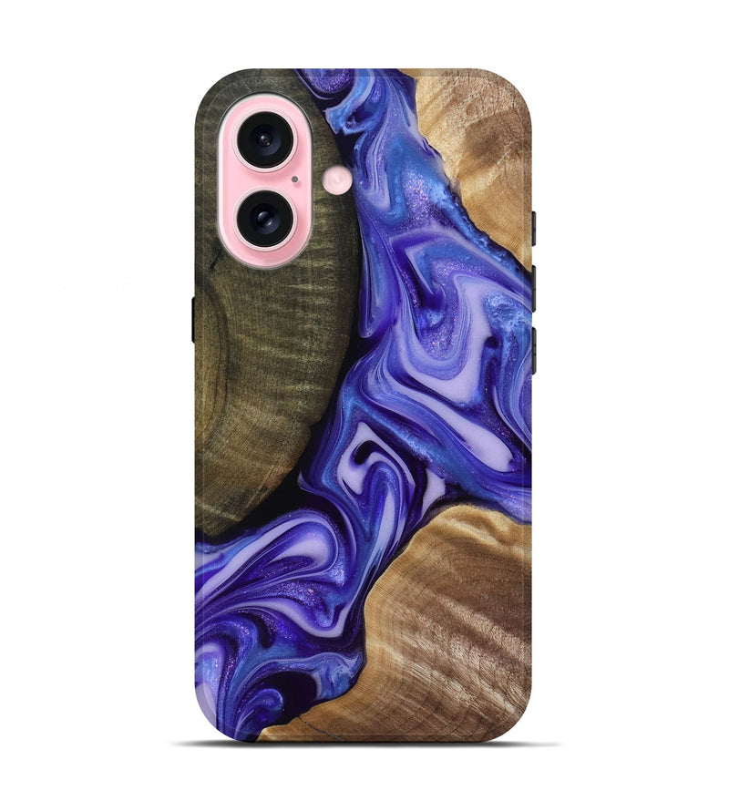 iPhone 17 Wood Live Edge Phone Case - Mike (Purple, 818256)