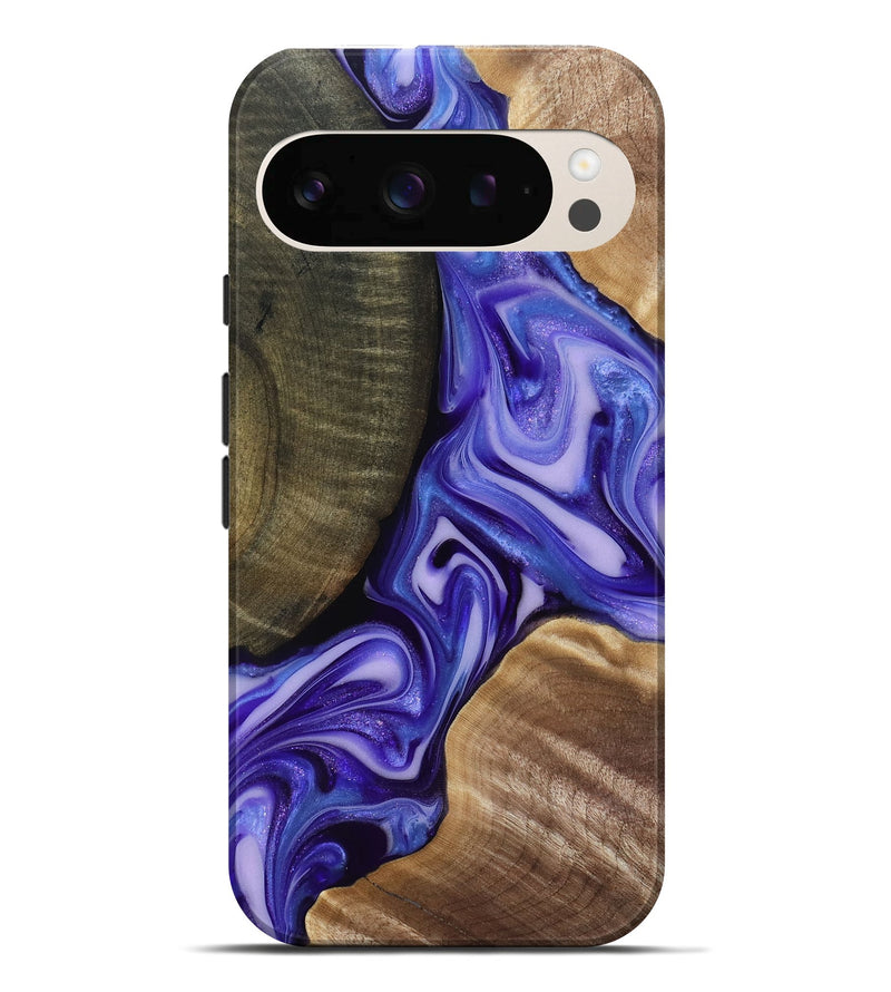 Pixel 10 Pro XL Wood Live Edge Phone Case - Mike (Purple, 818256)