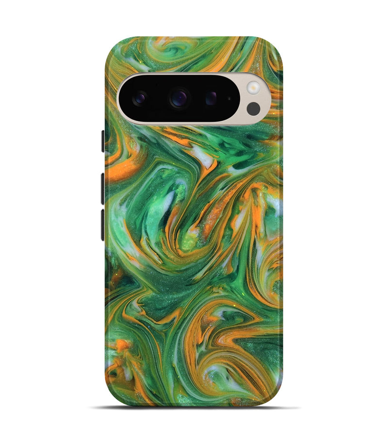 Pixel 9 ResinArt Live Edge Phone Case - Abbie (Neon, 818266)