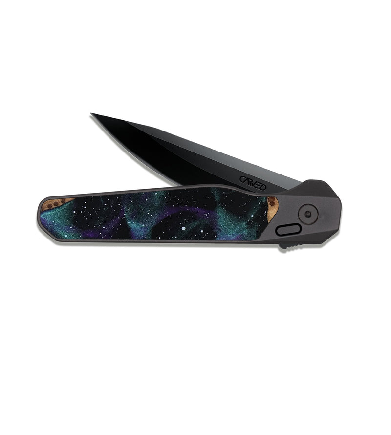 EDC Dark Slate Wood Pocket Knife - Anton (Cosmos, 818364)