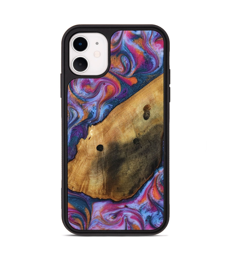 iPhone 11 Wood Phone Case - Tamia (Blue, 818370)