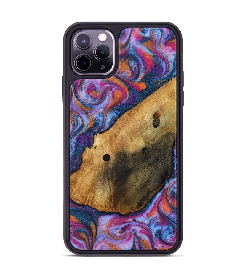 iPhone 11 Pro Max Wood Phone Case - Tamia (Blue, 818370)