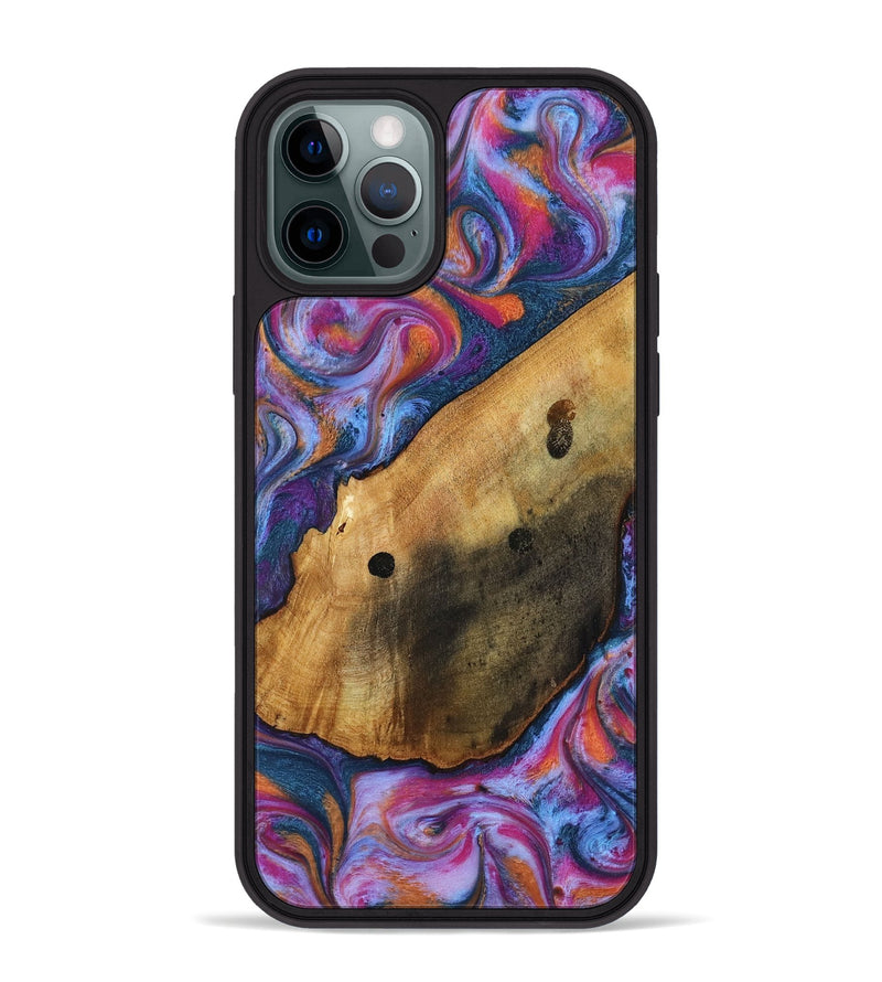 iPhone 12 Pro Max Wood Phone Case - Tamia (Blue, 818370)