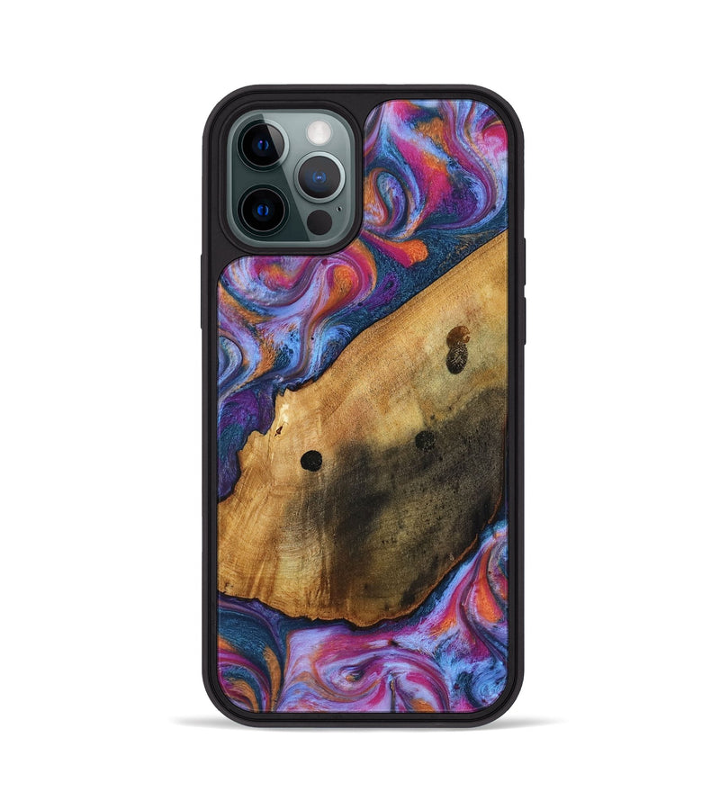iPhone 12 Pro Wood Phone Case - Tamia (Blue, 818370)